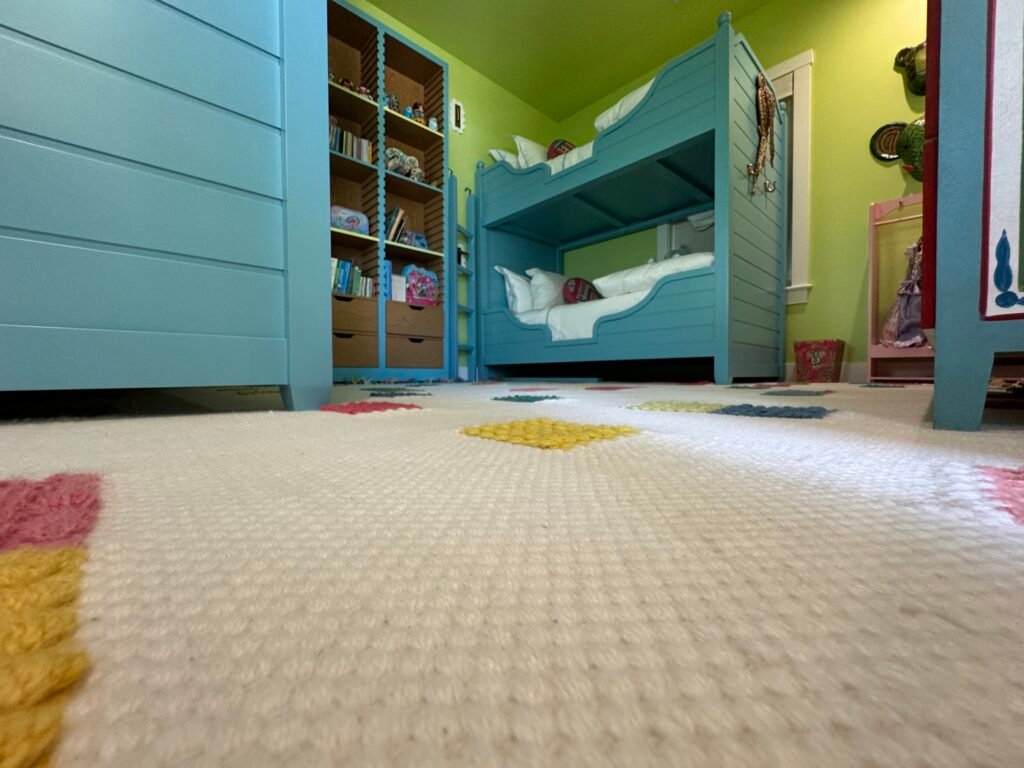 Clean carpet in a child's bedroom in a Parrish area home