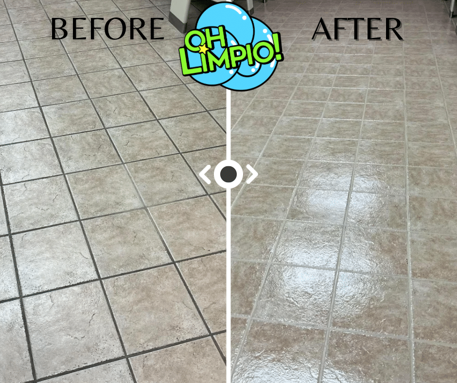 Vinyl floors maintenance with ceramic sealing in a Sarasota medical office hallway